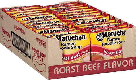 Maruchan Ramen Noodle Soup Roast Beef Flavor 3 Oz Pack Of 24
