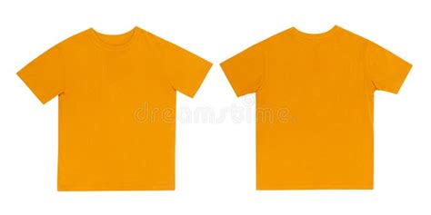 Yellow T Shirts Front And Back Use For Design Isolated On White