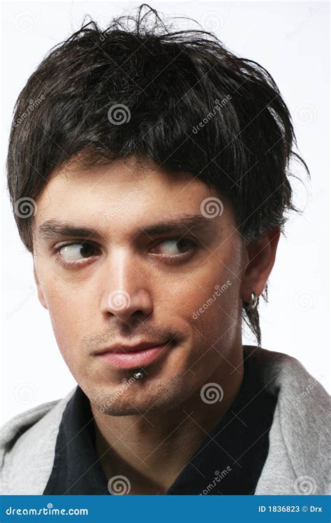 Man Eyes Look On Side Stock Image Image Of Modern Face 1836823