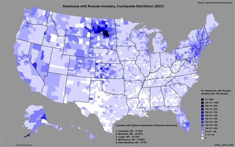 Mapaddict On Twitter Americans With Russian Ancestry 2021 Source