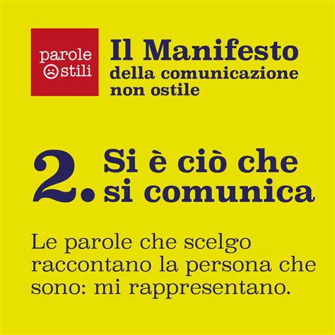 Si è Ciò Che Si Comunica Manifesto Della Comunicazione Non Ostile