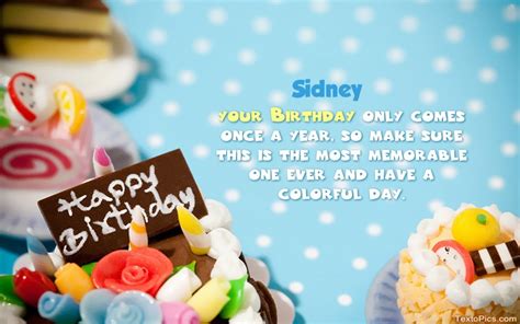 30 Happy Birthday Sidney Images Wishes Cakes Cards Full Birthday