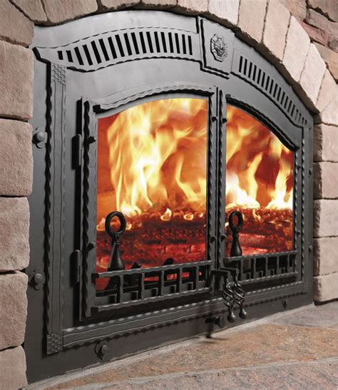 Inserts are usually made from plate steel or cast iron and have glass doors through which the flames can be seen. Napoleon NZ6000-1 Black - Build.com