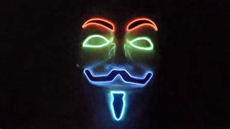 Anonymous Led Mask Colorfull Youtube