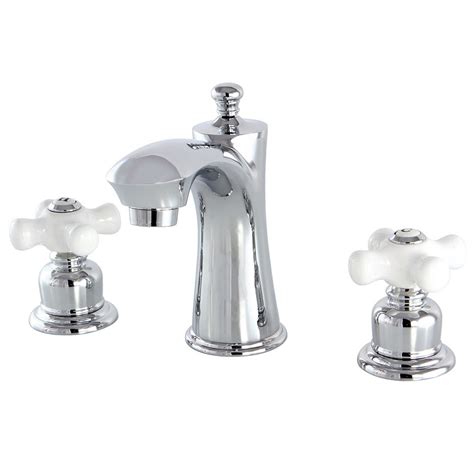 kingston brass victorian 8 in widespread 2 handle bathroom faucet in polished chrome the home