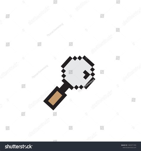Magnifying Glass Pixel Art Stock Vector Royalty Free 1363571705