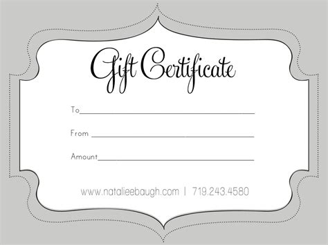 This is carried out by utilizing a particular type of printer, which incorporates a. A cute looking gift certificate | Free gift certificate ...