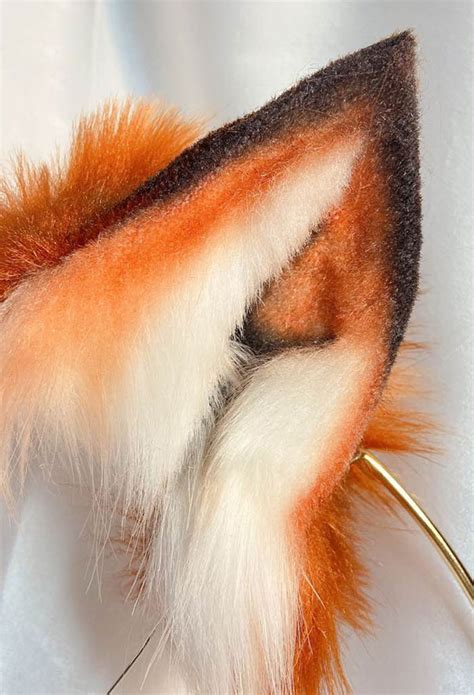 accessoire de cosplay serre tete avec oreilles de renard roux serre