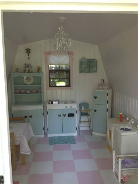 Complete and designer, the nature playhouse + kitchen gives your children a large surface to play with friends! Cottage Playhouse- The chandelier is new. The wooden ...