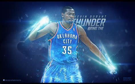 Bring The Thunder I Kevin Durant Wallpaper By Rafaelvicentedesigns On
