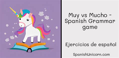 Muy Vs Mucho Spanish Grammar Exercises