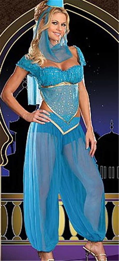 Sexy Halloween Jasmine Genie Aladdin Princess Costume Fancy Dress Arabian Belly Dancer Dress In