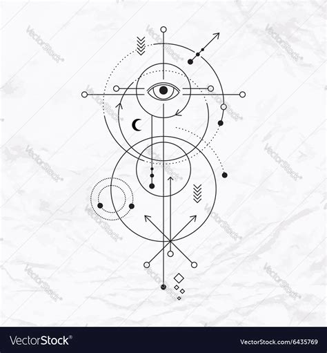 Geometric Abstract Mystic Symbol Royalty Free Vector Image