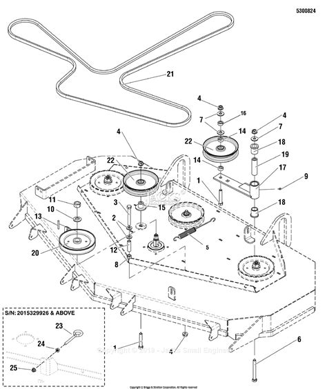 Ferris Attachments Parts Diagram For 61 Mower Deck Pulleys Belt And