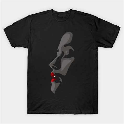 Sultry Face Silhouette Red And Grey Face Profile T Shirt Teepublic
