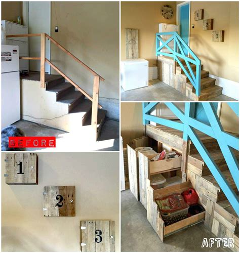 Stair kits for basement, attic, deck, loft, storage and more. Garage Stairs Makeover With Pallets • 1001 Pallets | Garage stairs, Stair makeover, Pallet stairs