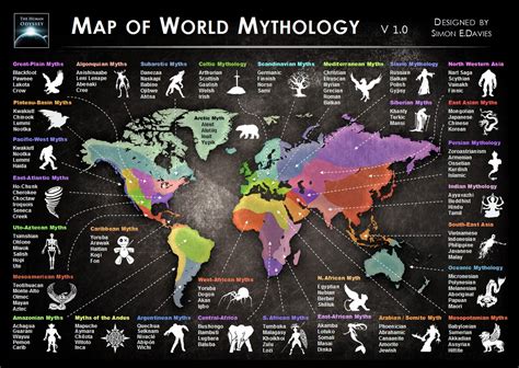 A Map Of World Mythology Metal Gaia