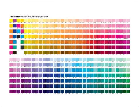 Word Pantone Color Chart Templates Free Download