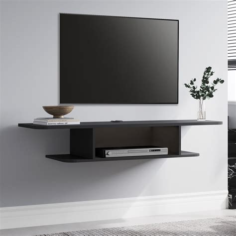 Fitueyes Floating Tv Stand With Storage For Tvs Up To 60 Black