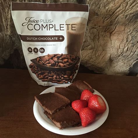 Juice plus+ is whole food based nutrition, including juice powder concentrates from 30 different fruits, vegetables and grains. Juice Plus Complete brownies. Yum!! •1 scoop Dutch ...