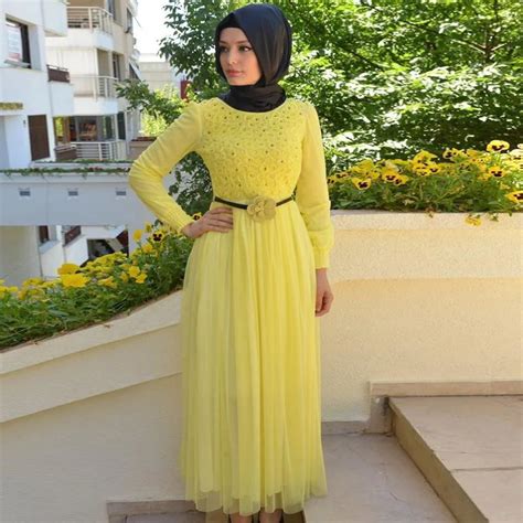 Buy 2016 Fashion Long Sleeve Party Dresses For Muslims Islamic Dresses With