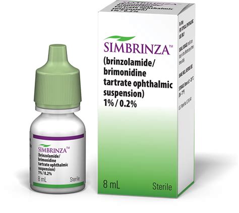 Simbrinza Brinzolamidebrimonidine Tartrate Ophthalmic Suspension