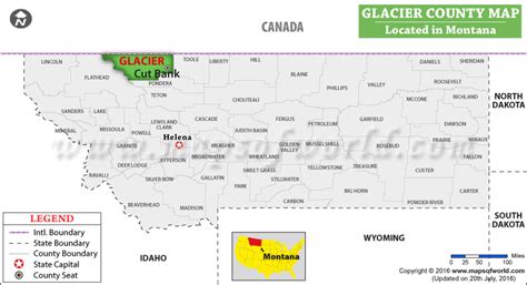Glacier County Map Montana