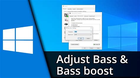Adjust Bass Windows 10 Bass Boost Windows 10 Tutorial Youtube