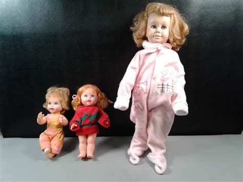 Lot Detail 3 Vintage Chatty Kathy Mattel Pull String Dolls