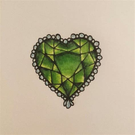 Emerald Heart Tattoo Heart Tattoo Gem Tattoo Taurus Tattoos