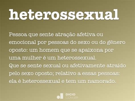 Heterossexual Dicio Dicionário Online De Português