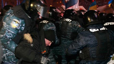 Ukraine Riot Police S Surprise Attack On Kiev Protest Video World News The Guardian