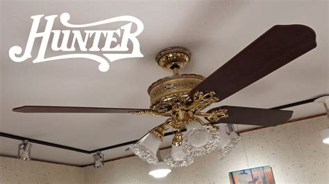 Unique, hand crafted art nouveau ceiling fan pull with chain spices up any living room decor. Hunter 1896 Art Nouveau Ceiling Fan | 1080p HD Remake ...