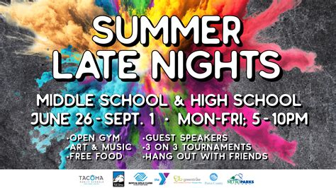 Summer Teen Late Nights - Metro Parks Tacoma