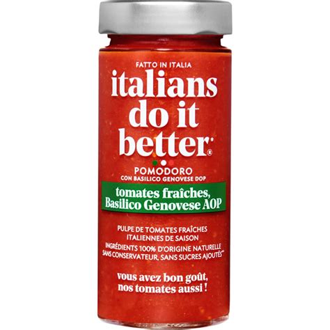 Italians Do It Better Sauce Tomates Et Basilic