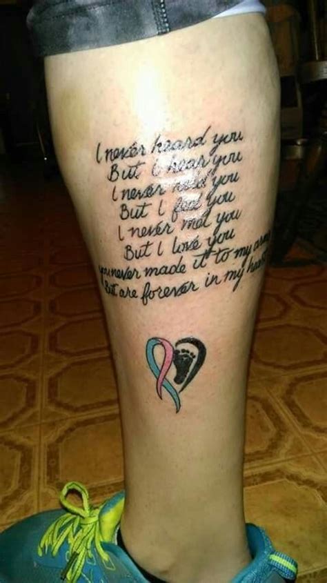 This Is A Friends Memorial Tattoo For Her Miscarried Child It Is