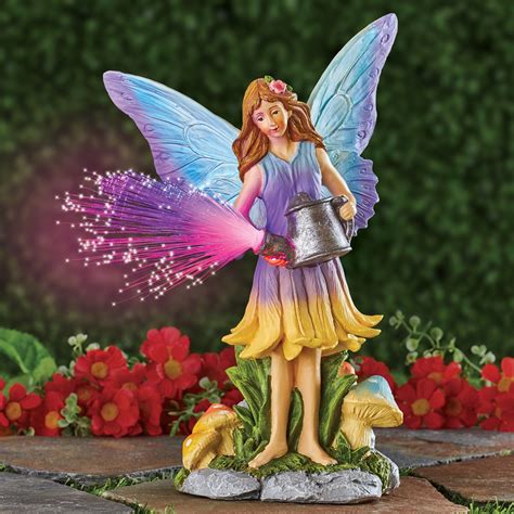 Garden Fairy Statues Solar Plow And Hearth Daydreaming Fairy Solar