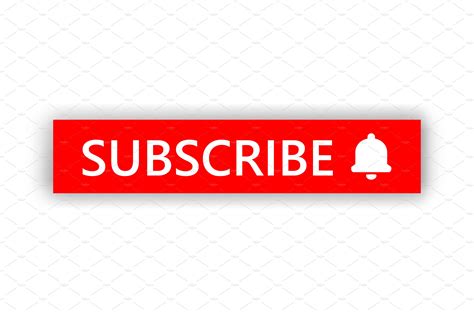 Subscribe Button For Social Media Vector Graphics ~ Creative Market