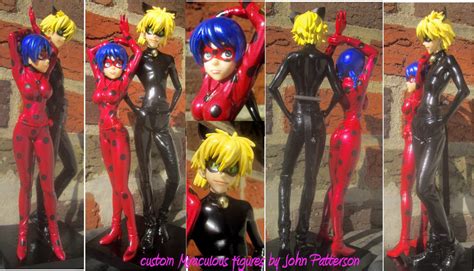Miraculous Ladybug And Cat Noir Custom Figures By Teentitans4evr On