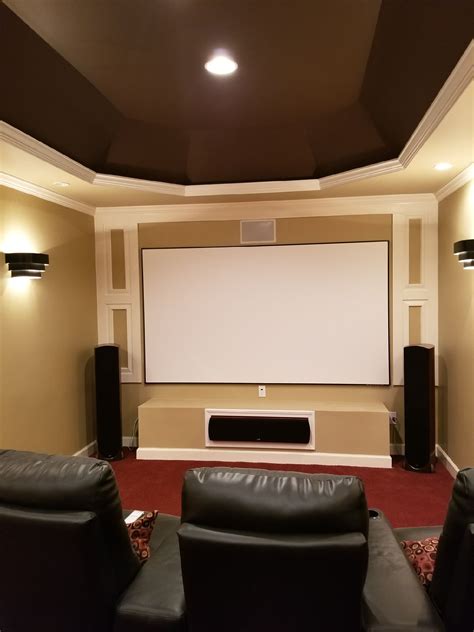 Dedicated home Theater Room with Dolby Atmos 5.2.4 and Sony 4K projector.