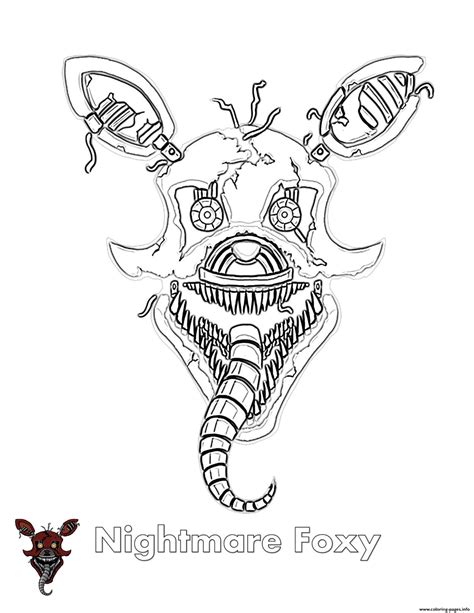 Foxy Five Nights At Freddys Coloring Pages