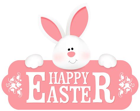 Easter Bunny Clip Art Happy Easter With Bunny Png Clipart Image Png