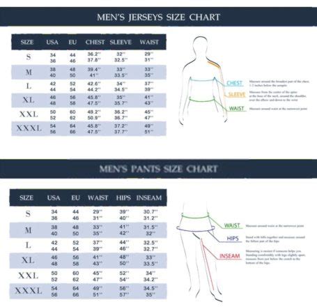 Pants Size Conversion Charts Sizing Guides For Men Women Vlr Eng Br