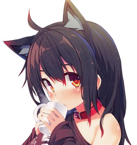 Transparent Anime Cat Ears Png Anime Kawaii Cat Png Digital Games