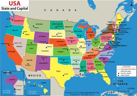 Some of the major cities in the united. US States and Capitals Map | United states capitals ...
