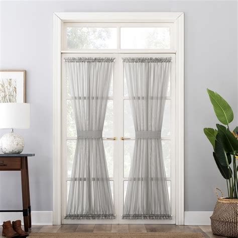 No 918 Emily Voile Sheer Rod Pocket Door Curtain Panel Overstock