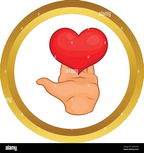 Hand Giving Red Heart Vector Icon Stock Vector Image And Art Alamy