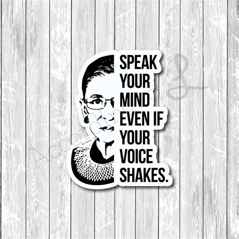 Rbg Speak Your Mind Even If Your Voice Shakes Laptop Etsy