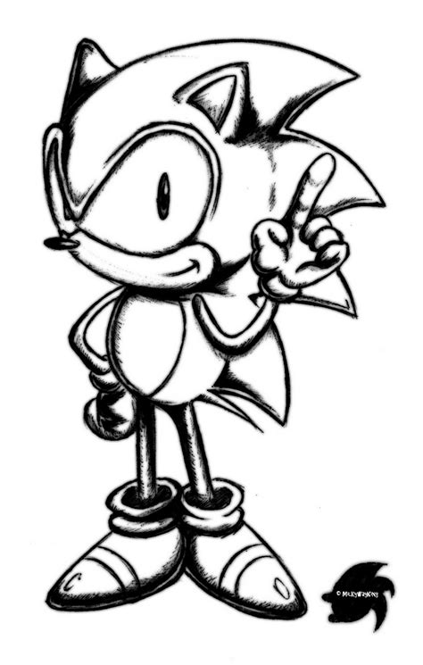 Sonic The Hedgehog Sketch Classic Sonic By Milkywayking On Deviantart