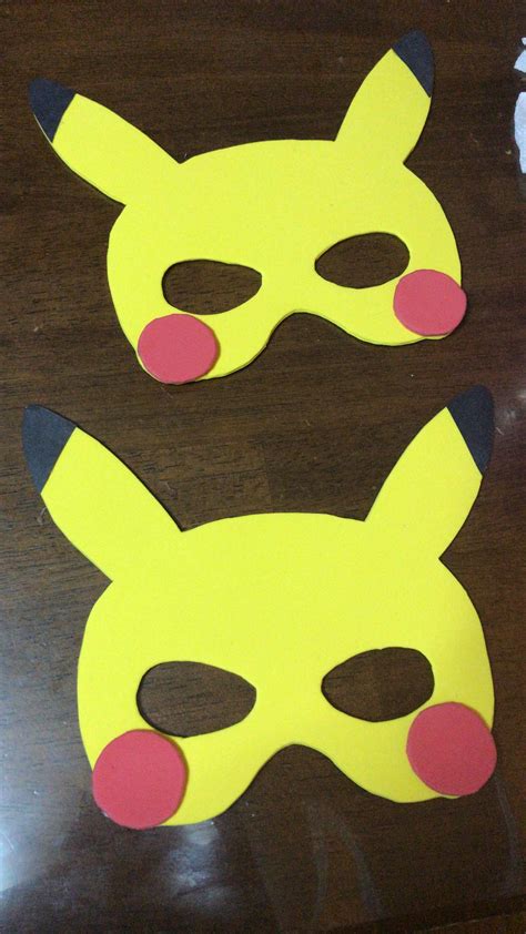 Pokémon Pikachu Mask Made Out Of Foam Pokemon Masks Pikachu Pokemon Party